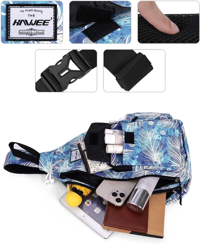HAWEE Backpack Sling for Women Anti-Water Crossbody Bag Inclined Adjustable Pack | Casual, Adjustable Strap, Water Repellent, for Travel/Sport - Image 3